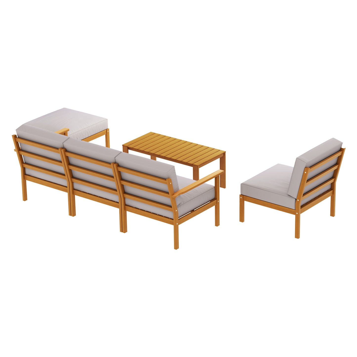 Moldova 6PC Outdoor Lounge Set With Coffee Table