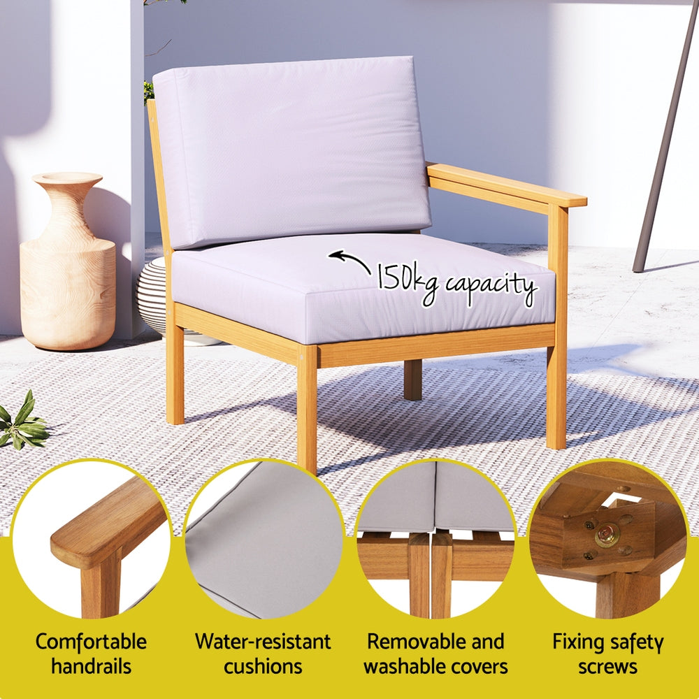 Moldova 6PC Outdoor Lounge Set With Coffee Table - Nova Tech