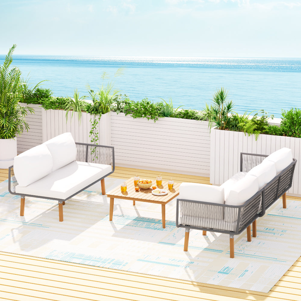 Mauritius 4PC Outdoor Lounge Set With Coffee Table - Nova Tech