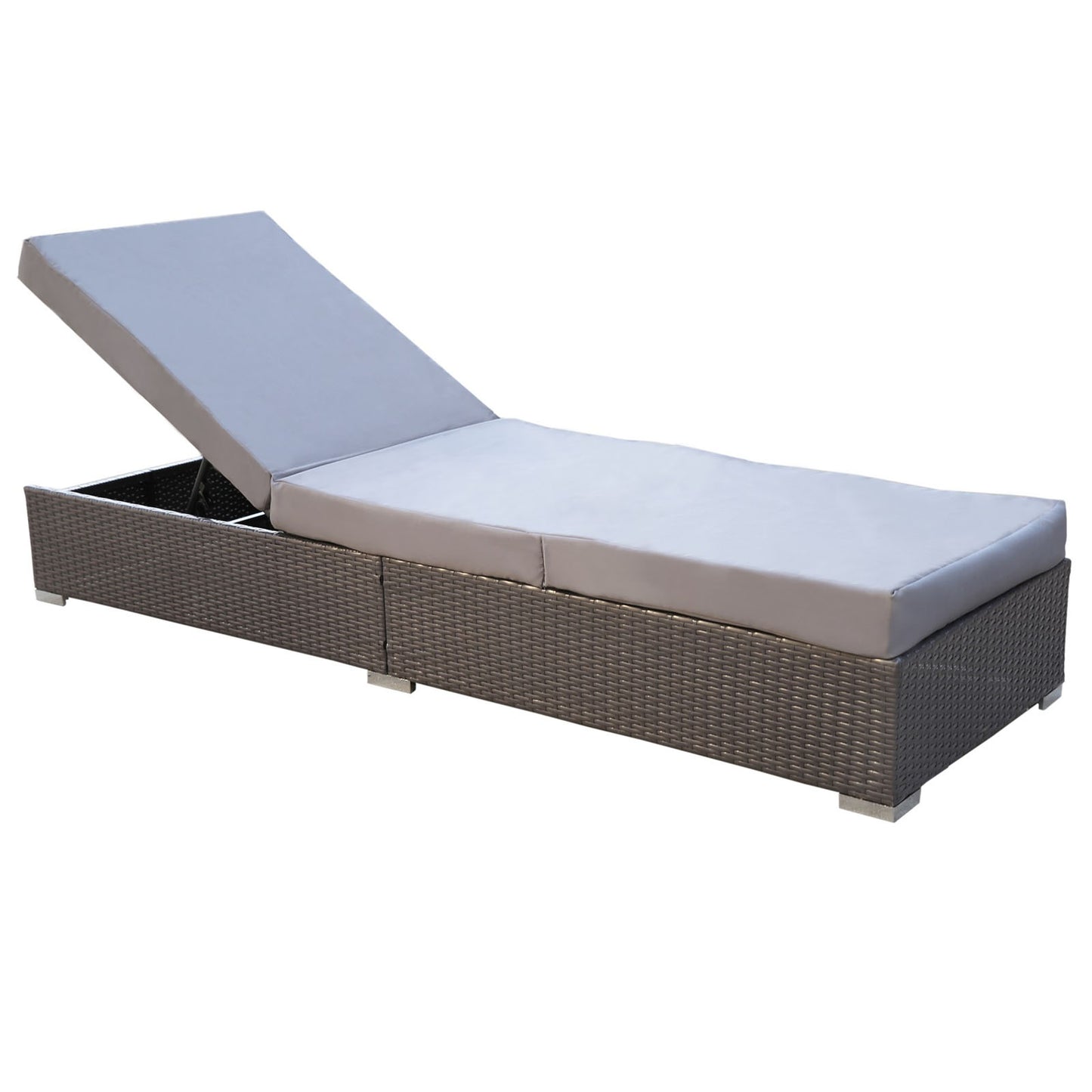 Belize X2 Wicker Sun Lounger With Side Table