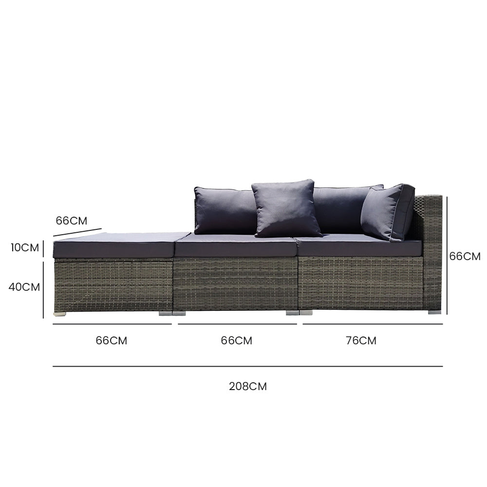 London 3PC Wicker outdoor Lounge Set - Nova Tech