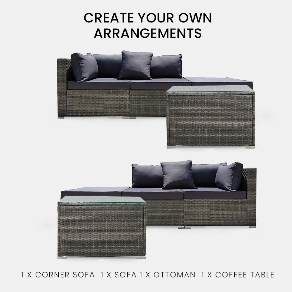 London 4PC Outdoor Lounge Set With Coffee Table - Nova Tech