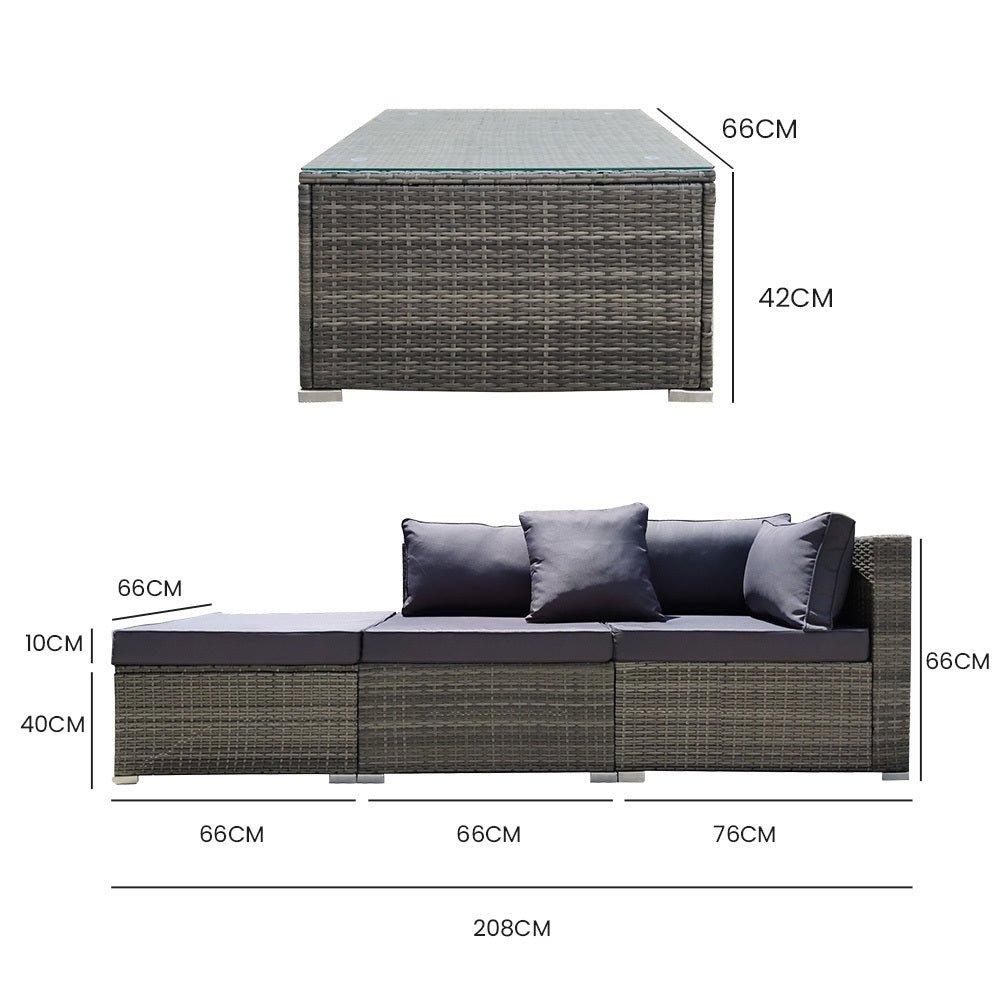 London 4PC Outdoor Lounge Set With Coffee Table - Nova Tech