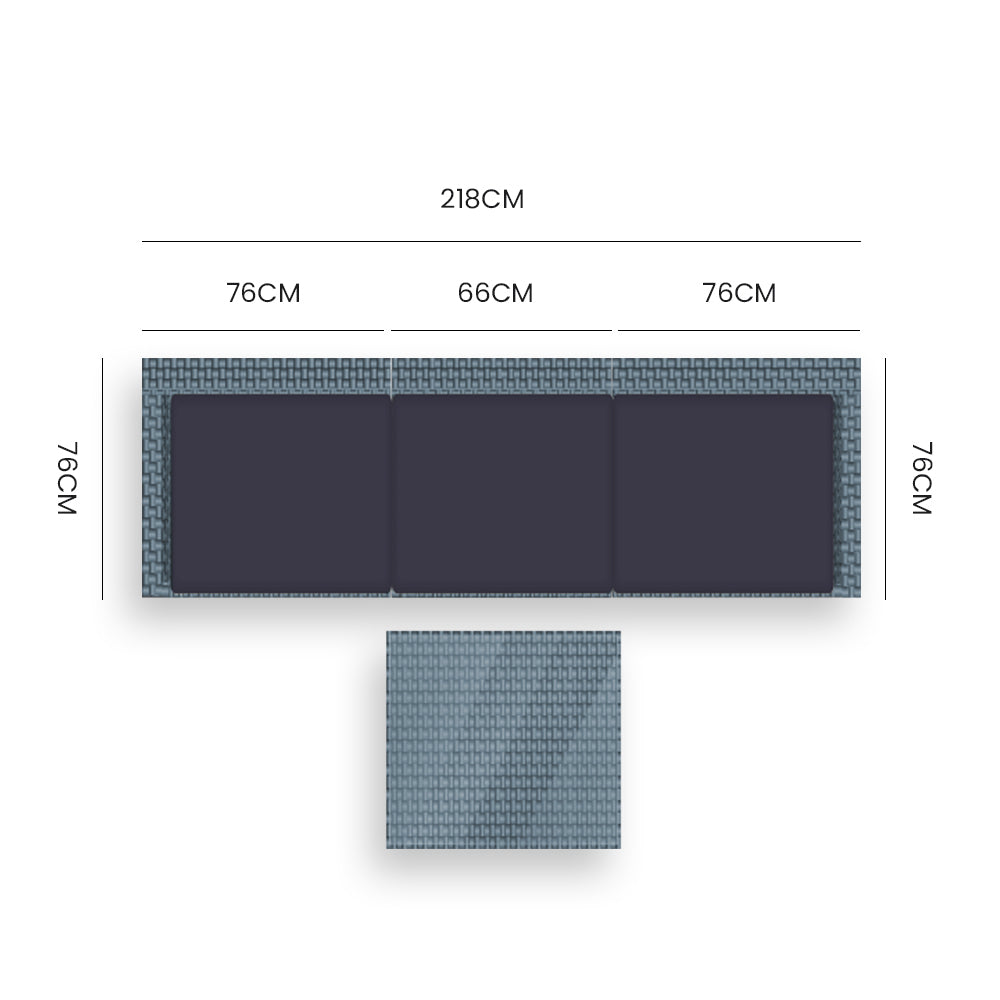 London 4PC Wicker Outdoor Lounge Set With Coffee Table - Nova Tech