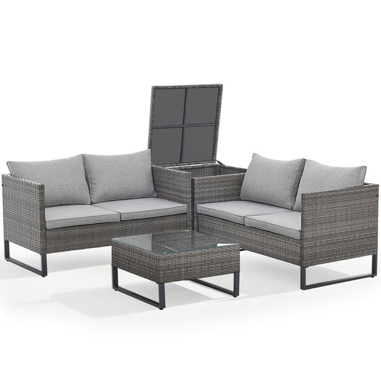 Argentina 4PC Outdoor Lounge Set With Coffee Table & Storage - Nova Tech
