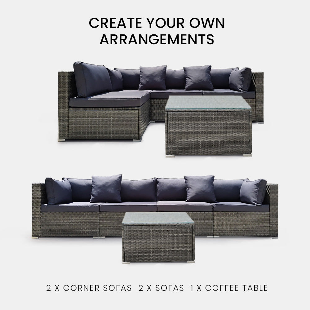 London Wicker 5PC Outdoor Lounge Set With Coffee Table