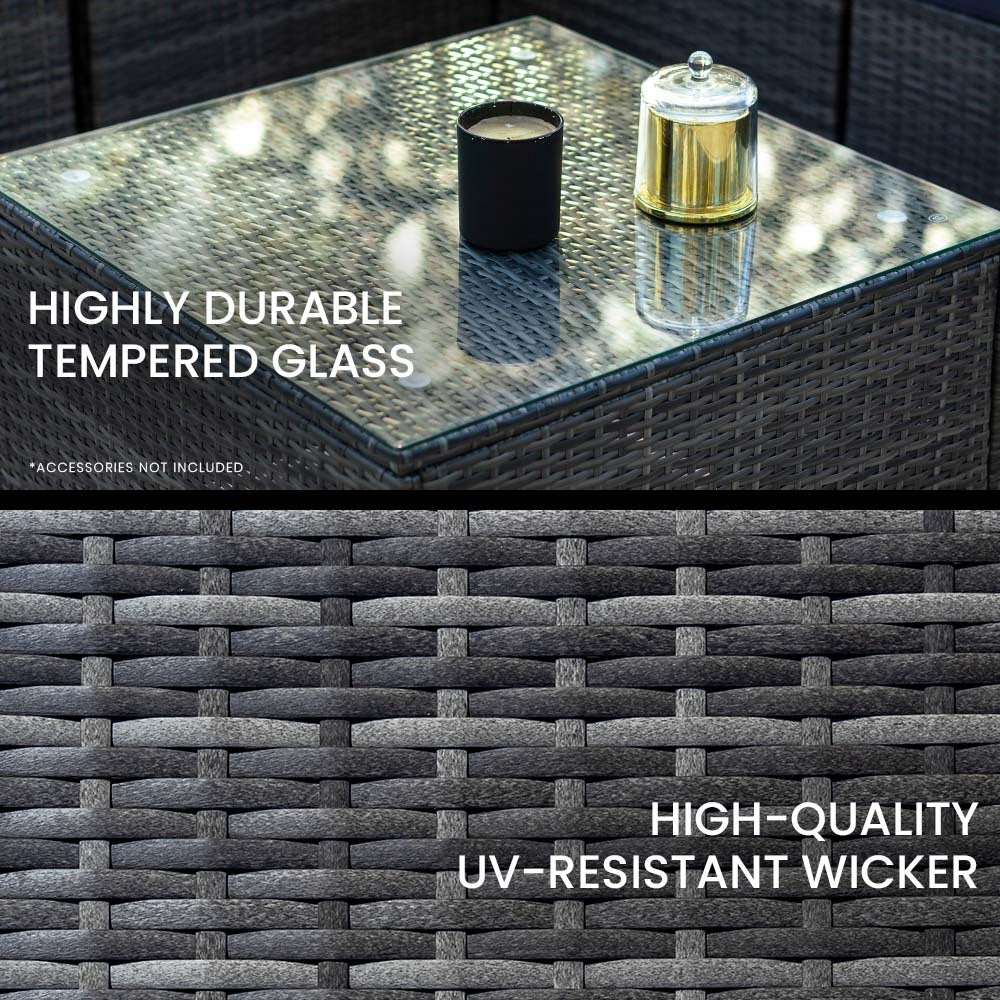 London Wicker 5PC Outdoor Lounge Set With Coffee Table - Nova Tech