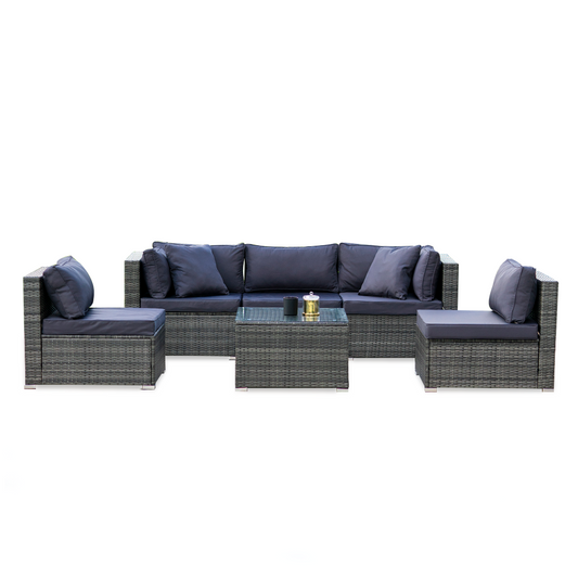 London 6PC Wicker Outdoor Loung Set WIth Coffee Table - Nova Tech