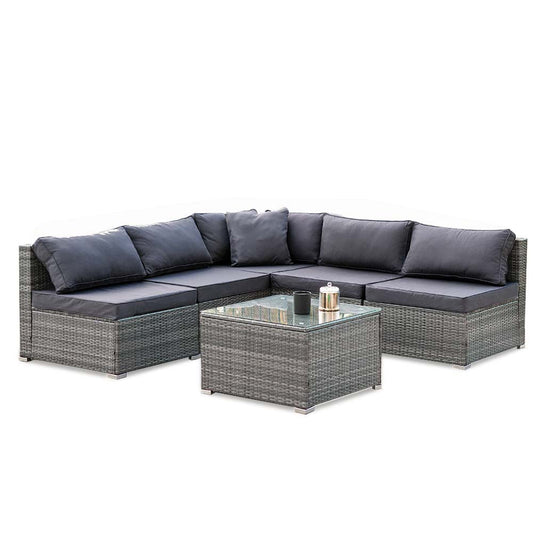 London 6PC Wicker Outdoor Lounge Set With Coffee Table - Nova Tech