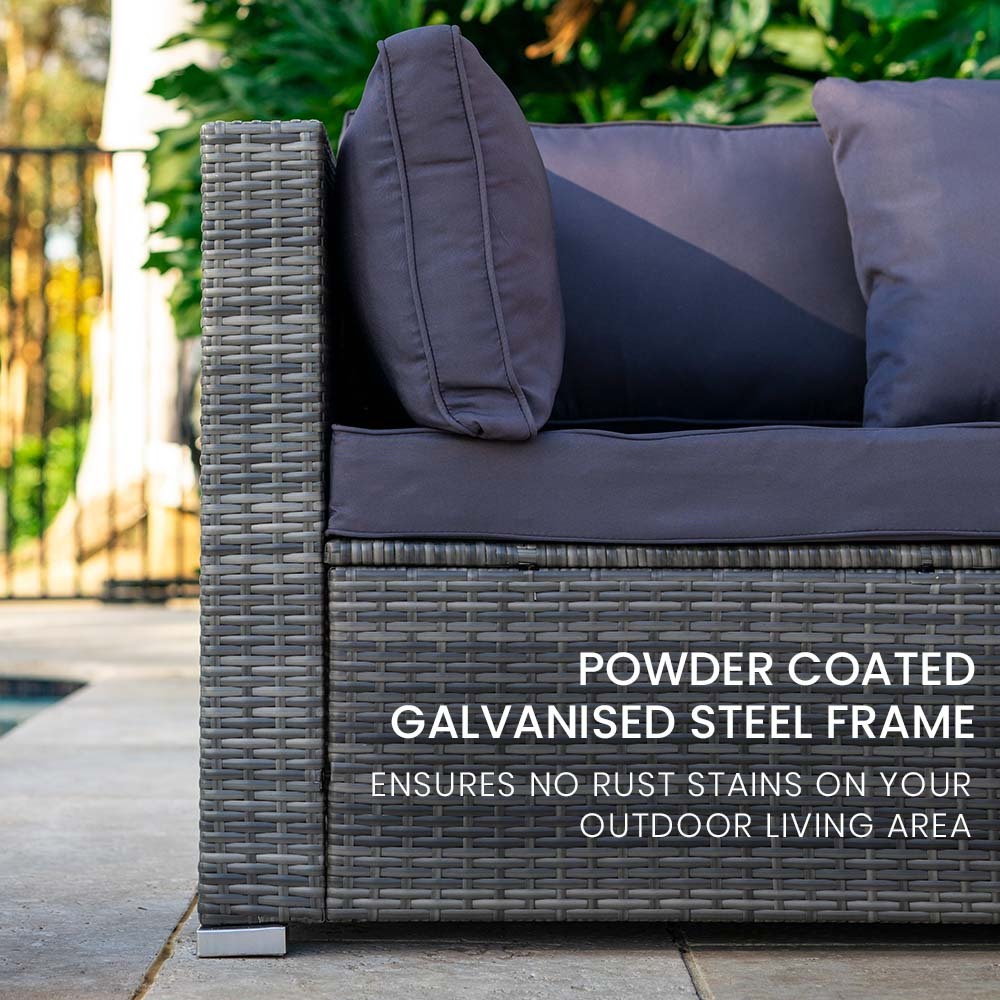 London 6PC Wicker Outdoor Loune Set WIth Coffee Table