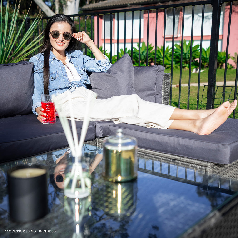 London 6PC Wicker Outdoor Loune Set WIth Coffee Table