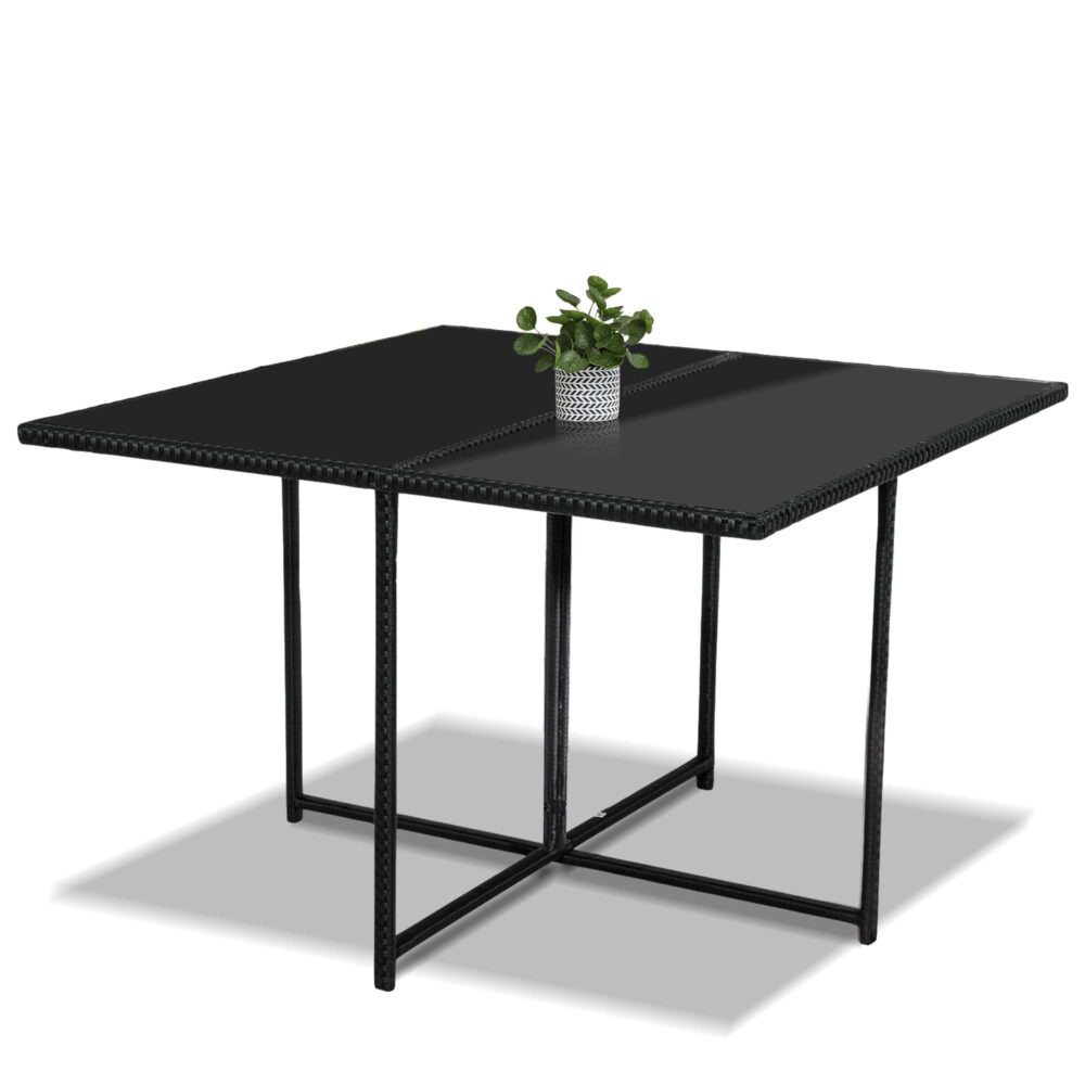 Gambon 9PC Outdoor Dining Set-Black - Nova Tech