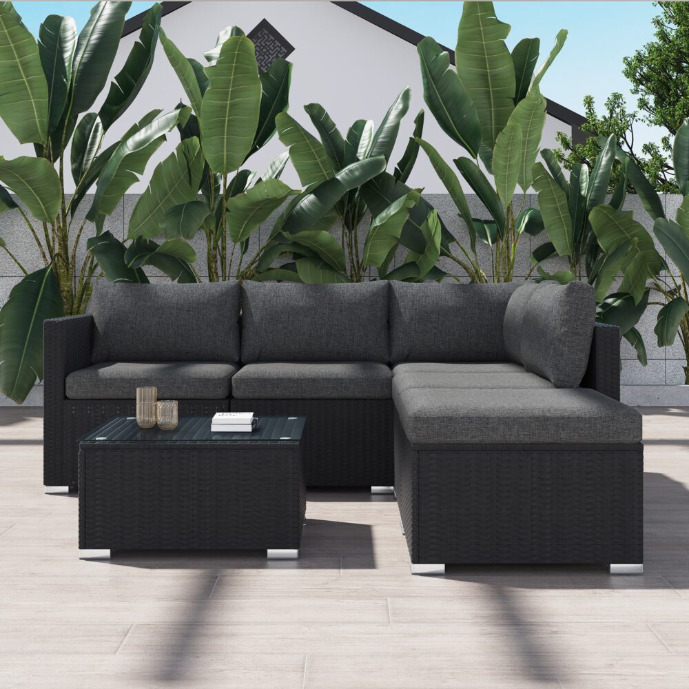 Maldives 6PC Wicker Outdoor Lounge Set With Coffee Table - Nova Tech