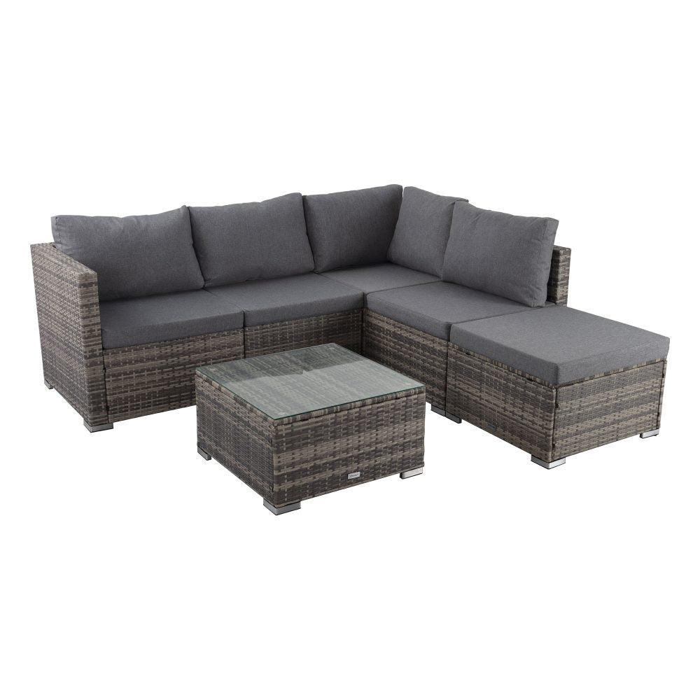 Malawi 6PC Wicker Outdoor Lounge Set With Coffee Table - Nova Tech