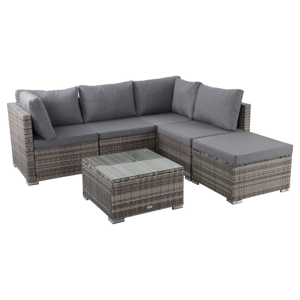 Malawi 6PC Wicker Outdoor Lounge Set With Coffee Table - Nova Tech