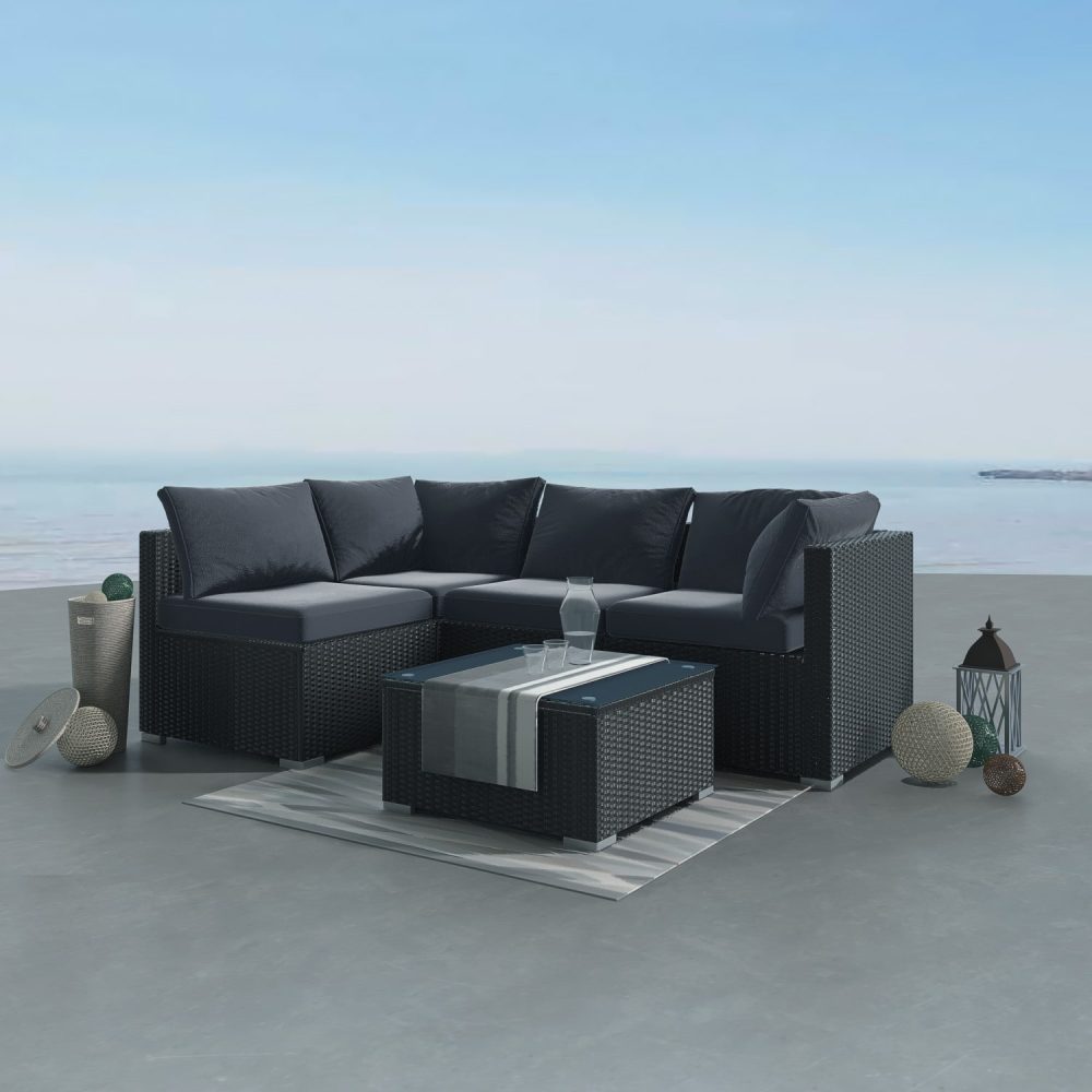 Yemen 5PC Outdoor Lounge Set With Coffee Table - Nova Tech