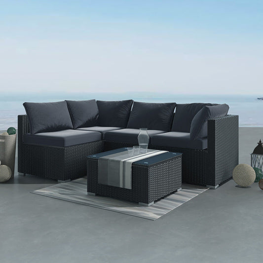 Yemen 5PC Outdoor Lounge Set With Coffee Table - Nova Tech