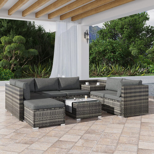Malawi 9PC Wicker Outdoor Lounge Set With Coffee Table & Side Table - Nova Tech
