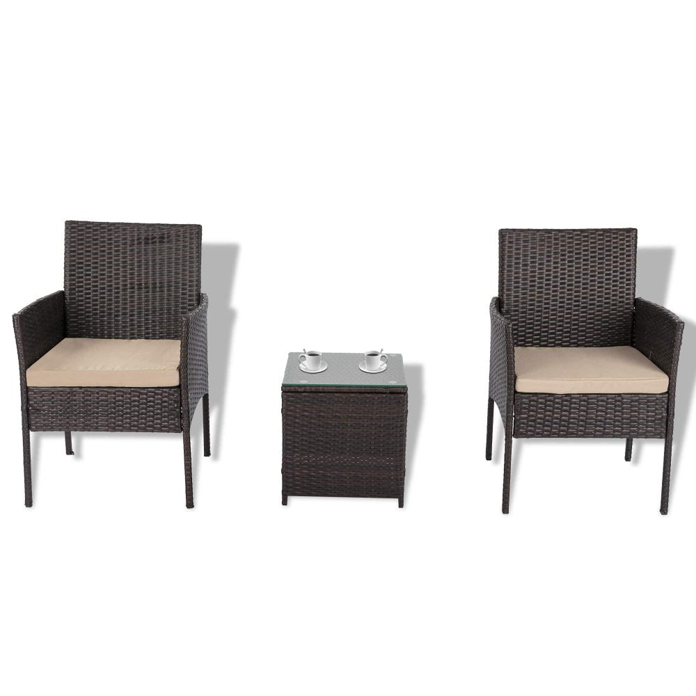Tuvalu 3PC Lounge Chair Set With Coffee Table - Nova Tech