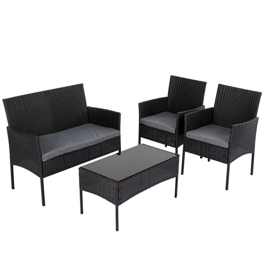 Sweden 4PC Wicker Outdoor Lounge Set With Coffee Table - Nova Tech