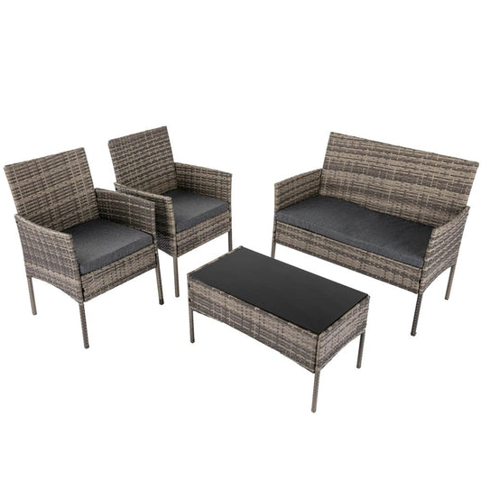 San Marino 4PC Wicker Outdoor Lounge With Coffee Table - Nova Tech