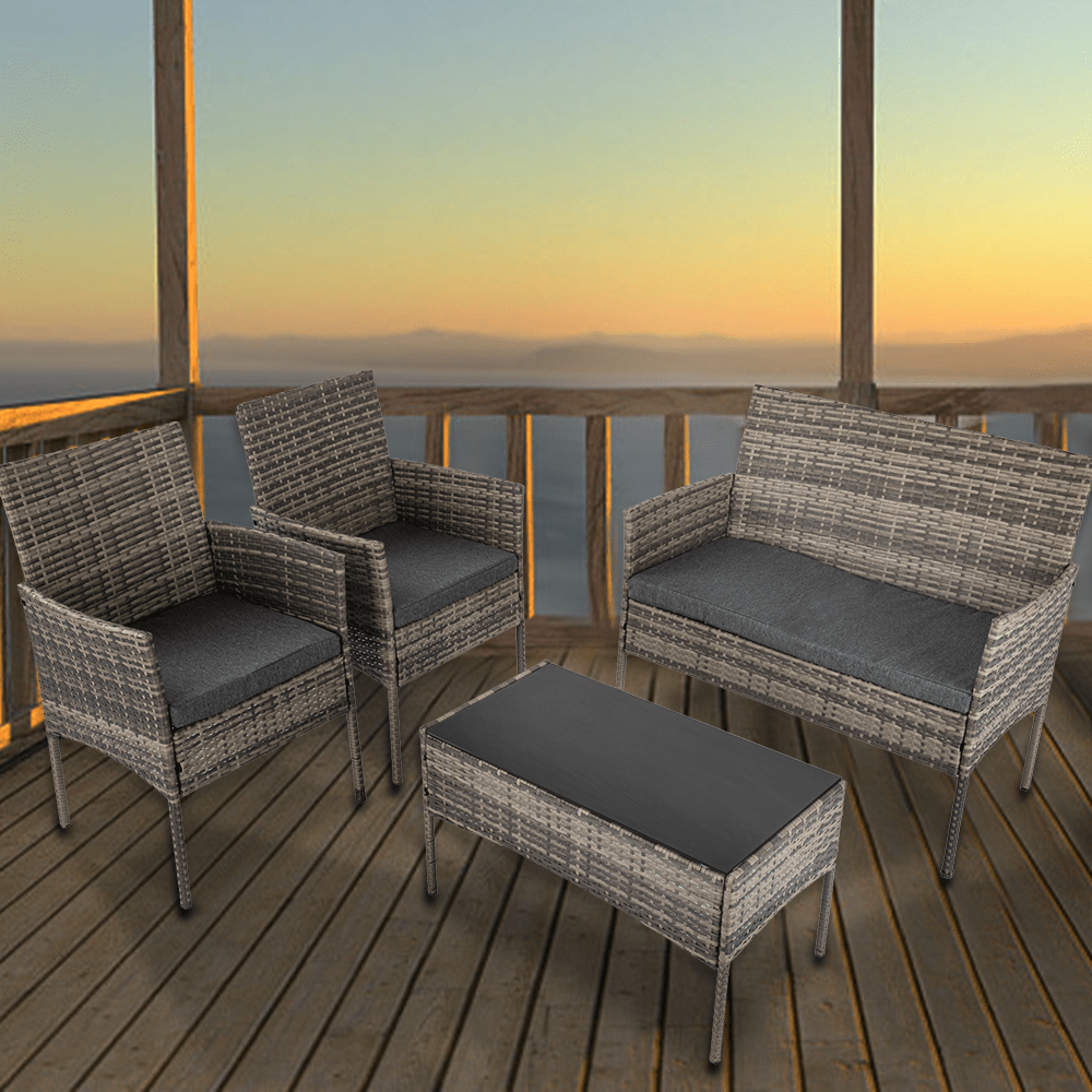 San Marino 4PC Wicker Outdoor Lounge With Coffee Table
