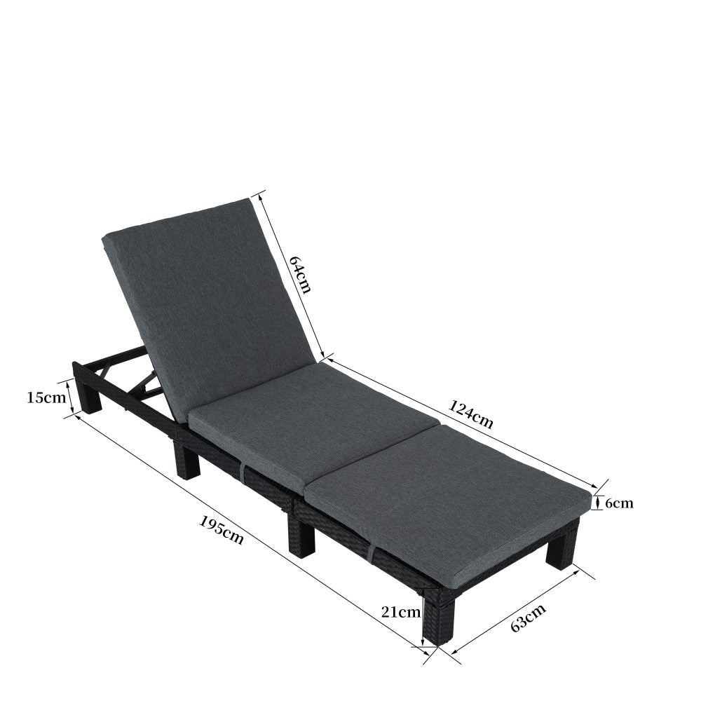 Qatar Wicker Sun Lounger - Nova Tech