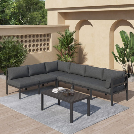 Spain 7PC Outdoor Lounge Set With Coffee Table - Nova Tech