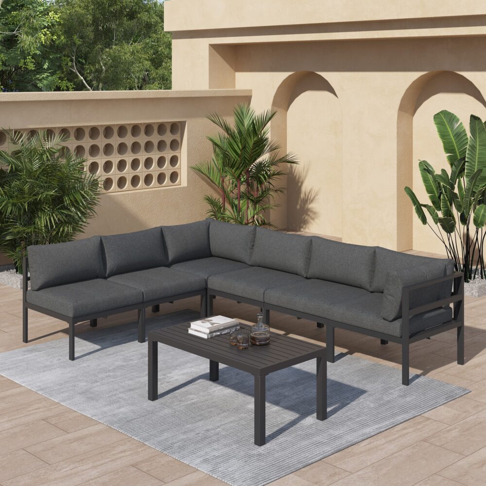 Spain 7PC Outdoor Lounge Set With Coffee Table - Nova Tech