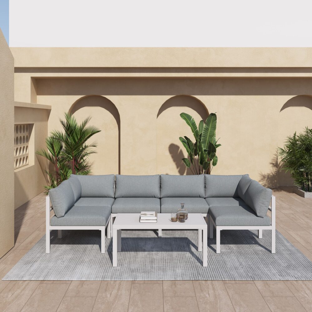 Spain 7PC Outdoor Lounge Set With Coffee Table - Nova Tech
