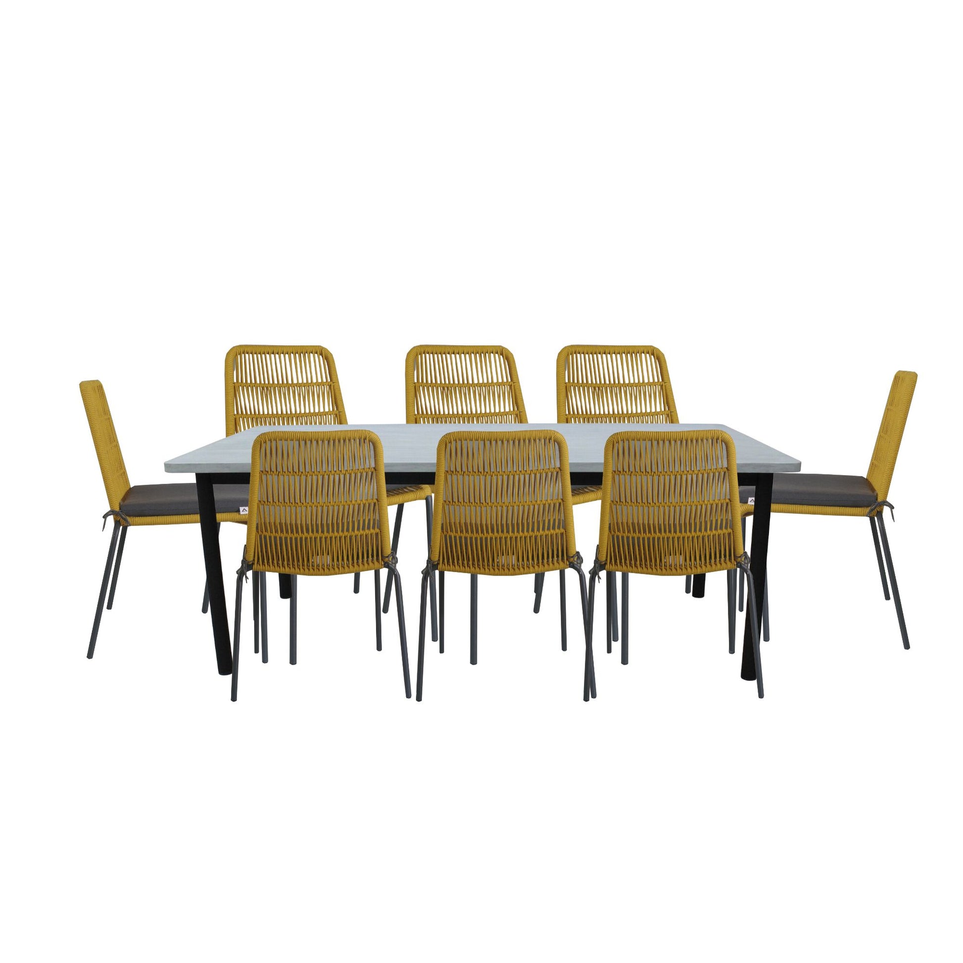 Bolivia 240cm 9PC Outdoor Dining Set With Concrete Table - Nova Tech