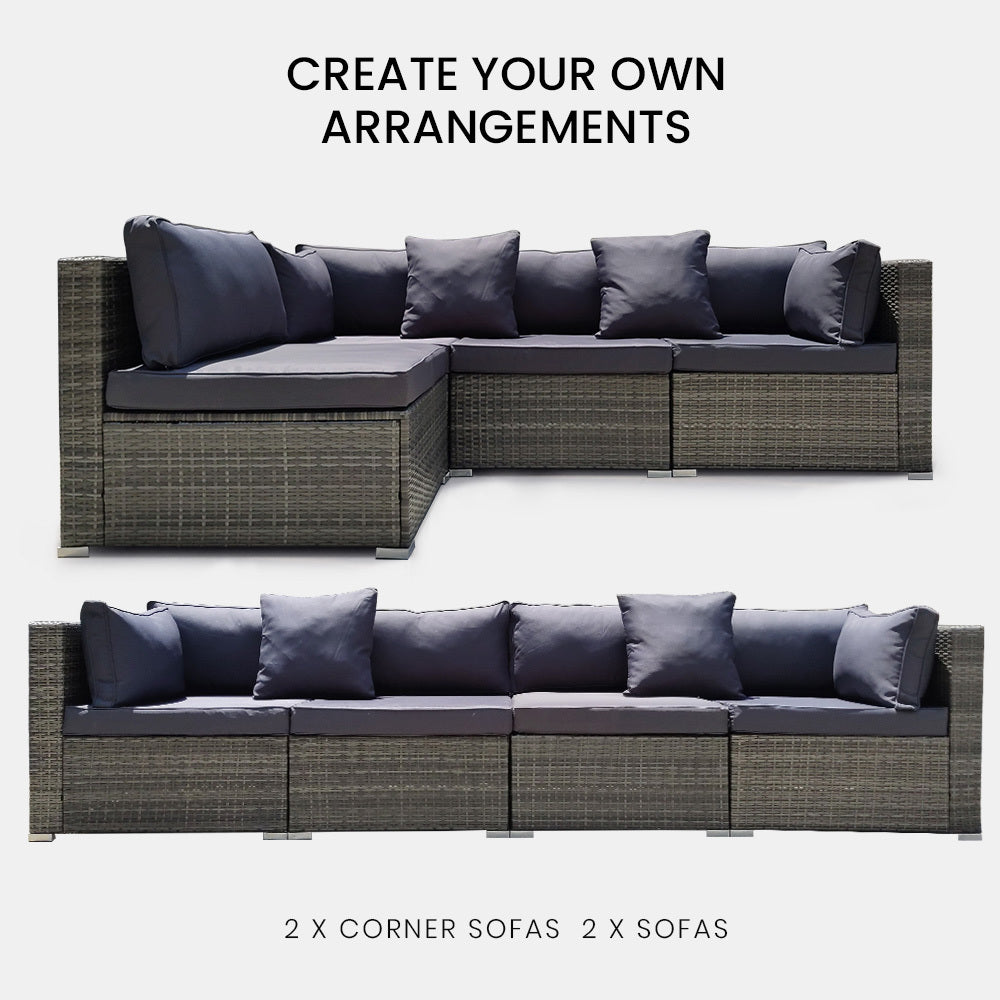 London 4PC Wicker Outdoor Lounge Set