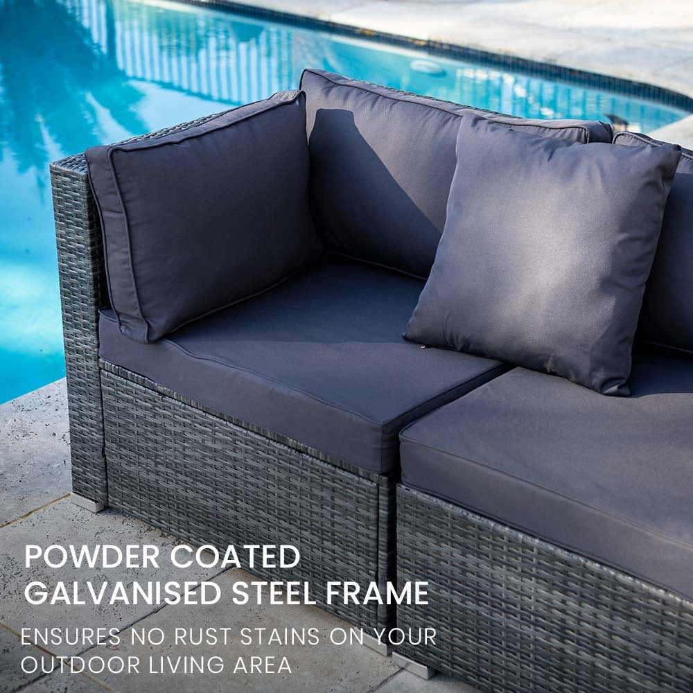 London 5PC Wicker Outdoor Lounge Set With Coffee Table - Nova Tech
