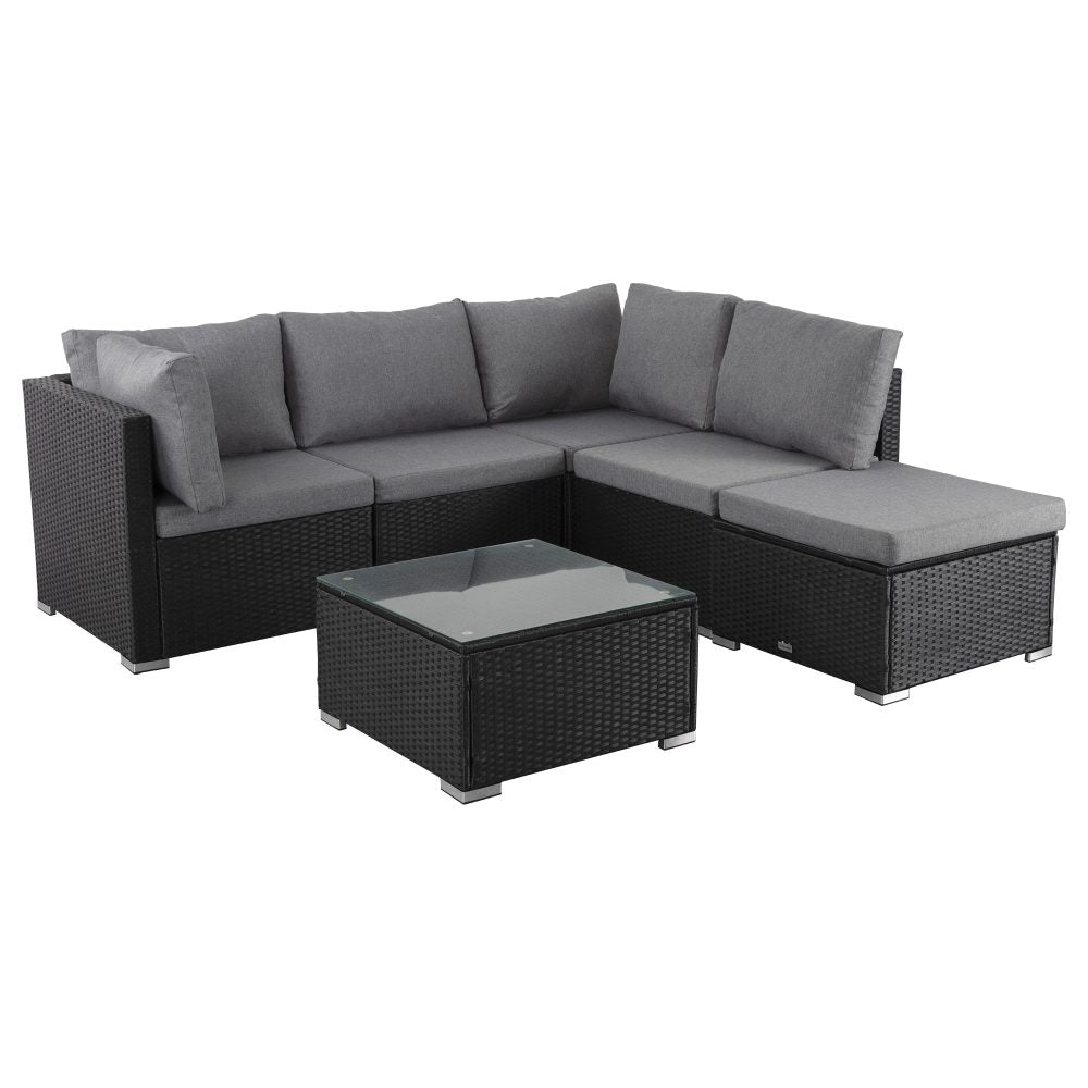 Maldives 6PC Wicker Outdoor Lounge Set With Coffee Table