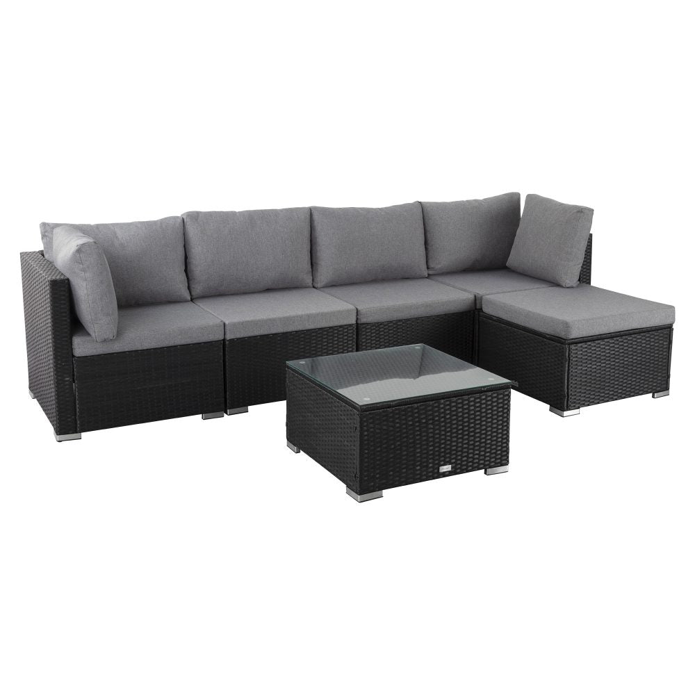Maldives 6PC Wicker Outdoor Lounge Set With Coffee Table