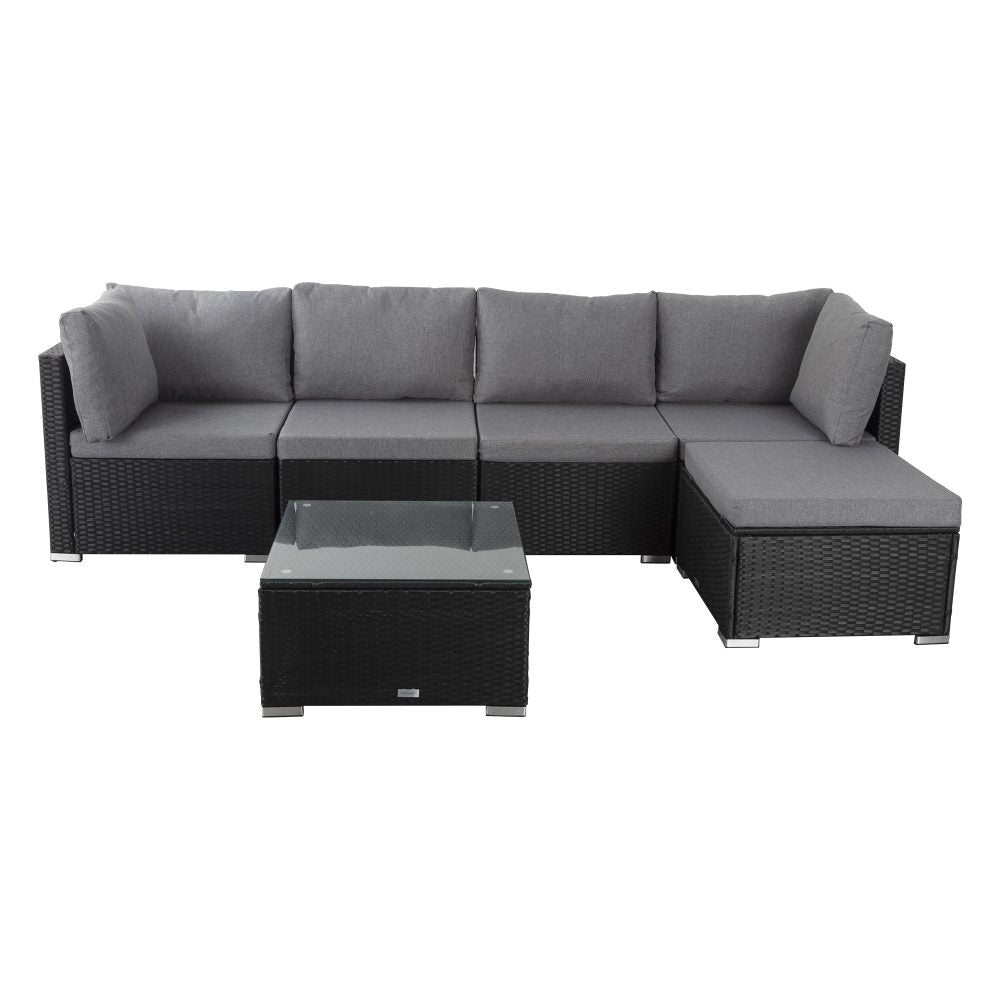 Maldives 6PC Wicker Outdoor Lounge Set With Coffee Table