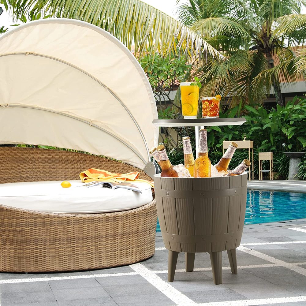 Taupe Cooler Table - Nova Tech